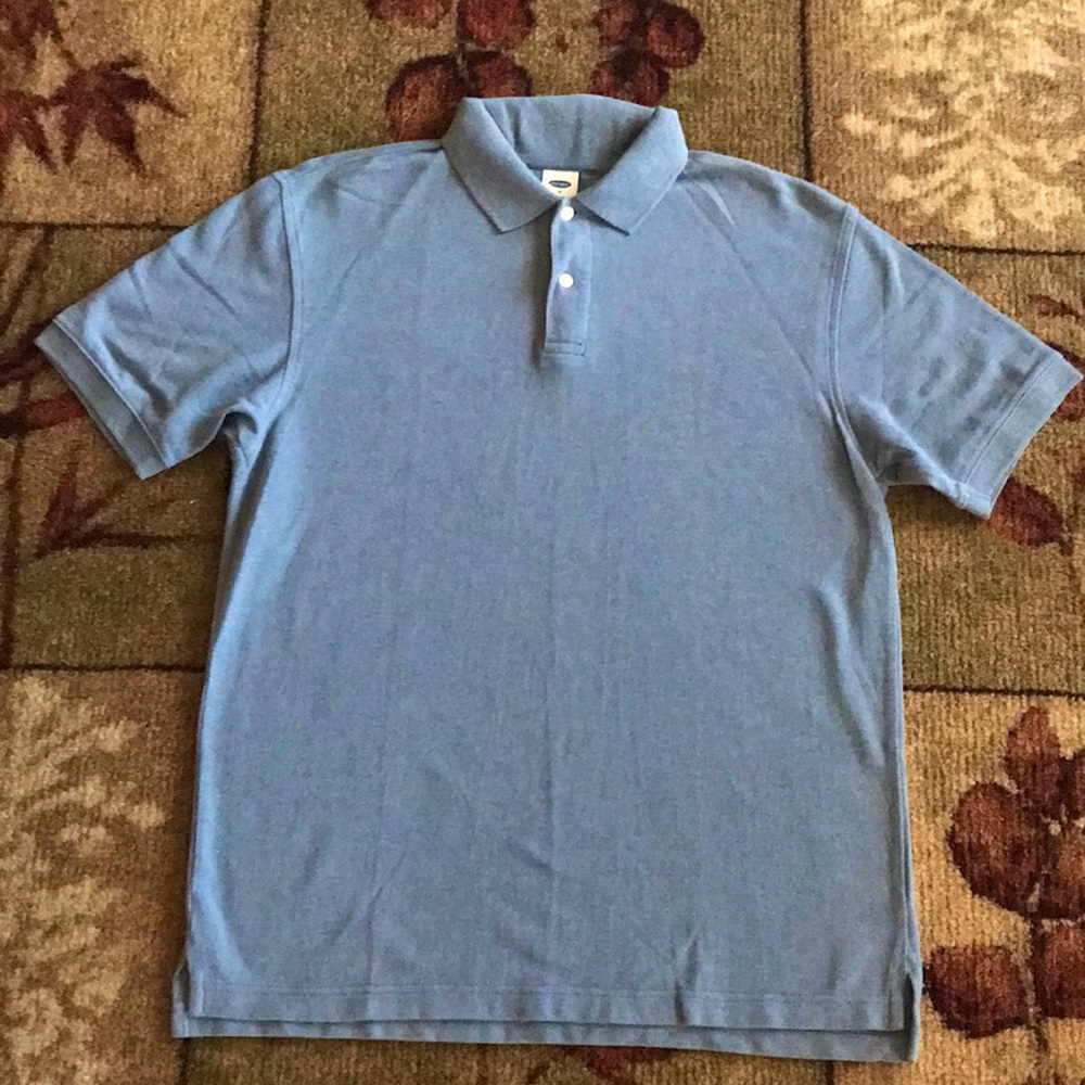 Ash blue soft cotton mens polo shirt new without tags